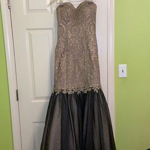 Gold & Black Prom Dress